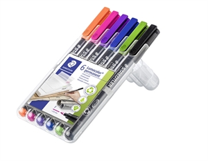 Staedtler Marker Lumocolor Perm 0,6mmass (6)